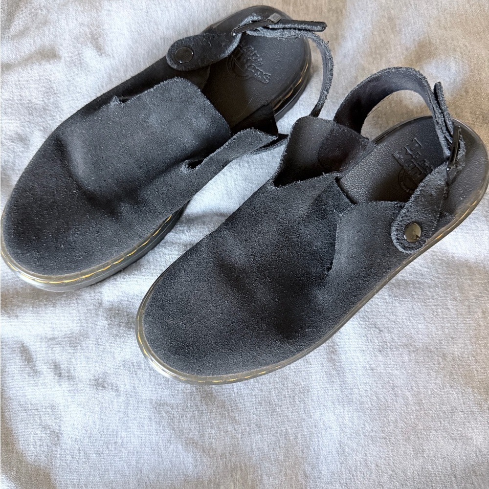 Dr. Martens clogs black suede